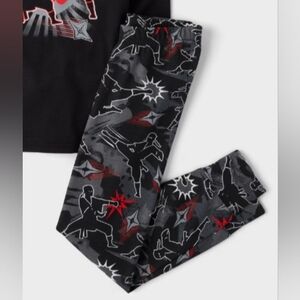 The Children's Place Black and Red Ninja Pajama Bottoms